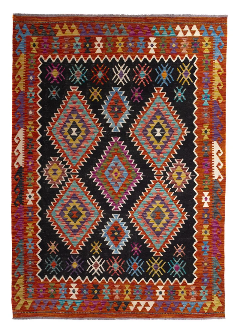 Kelim Maimene Teppich 178x244cm - mehrfarbig