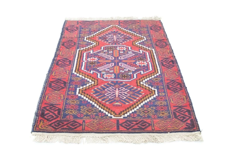 Belutsch Teppich 84x128cm - Orientteppich - rot