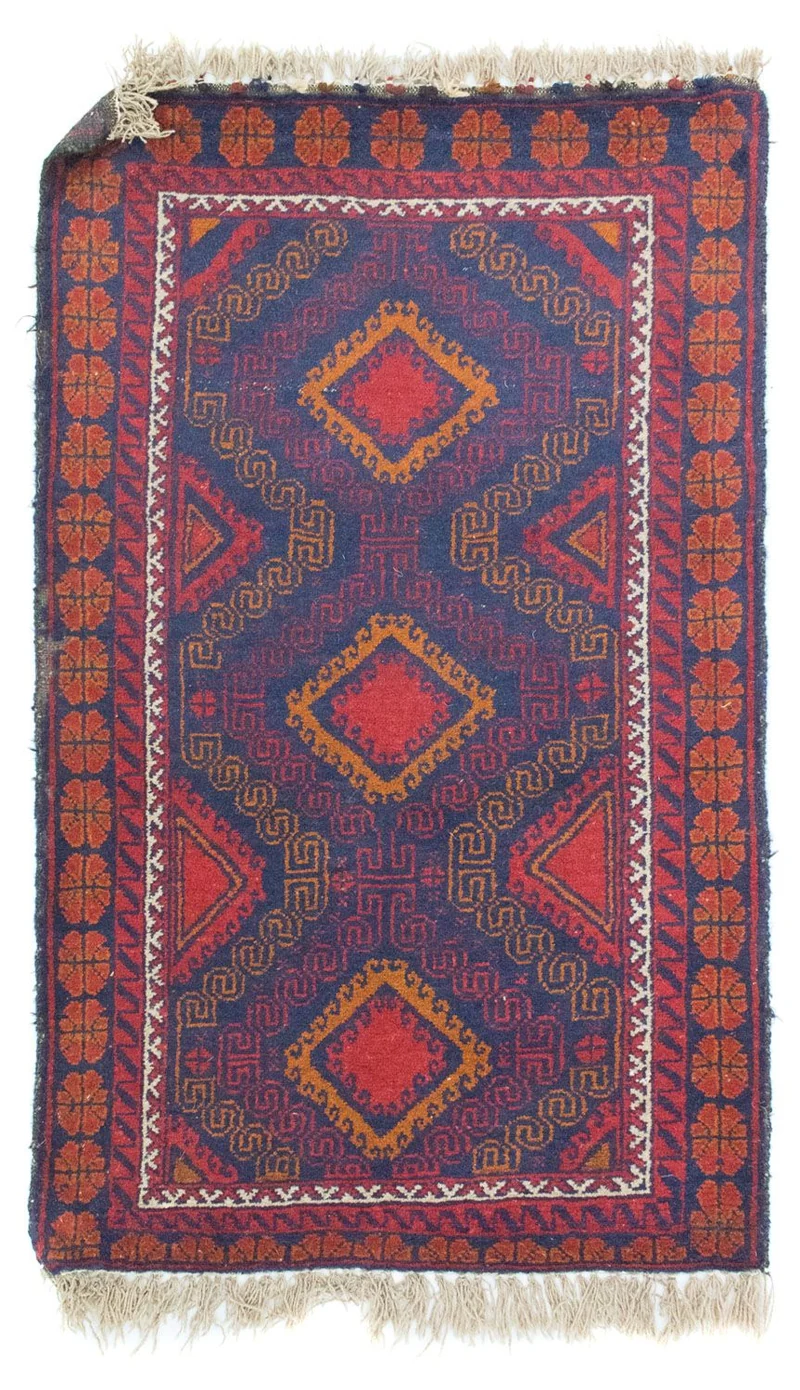 Belutsch Teppich 81x137cm - Orientteppich - blau