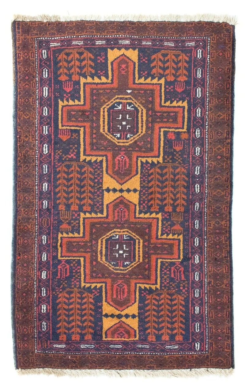 Belutsch Teppich 82x133cm - Orientteppich - blau