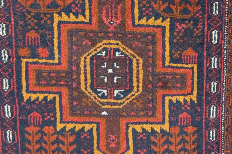 Belutsch Teppich 82x133cm - Orientteppich - blau