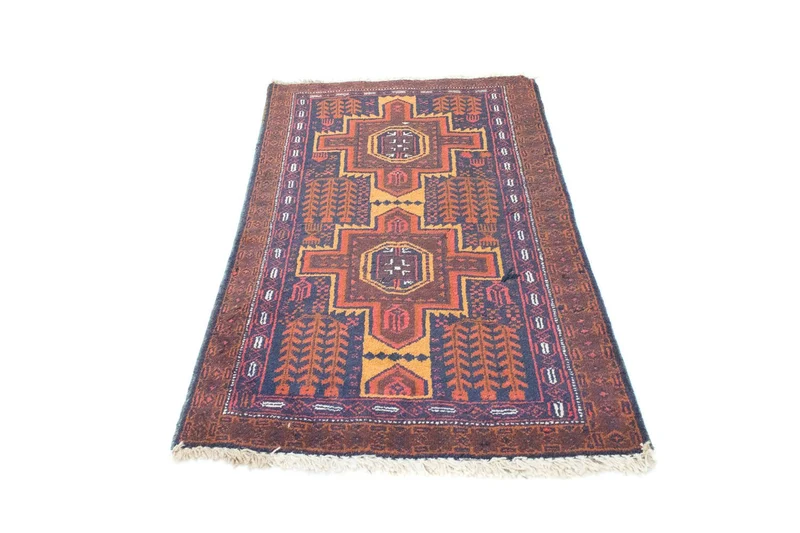 Belutsch Teppich 82x133cm - Orientteppich - blau