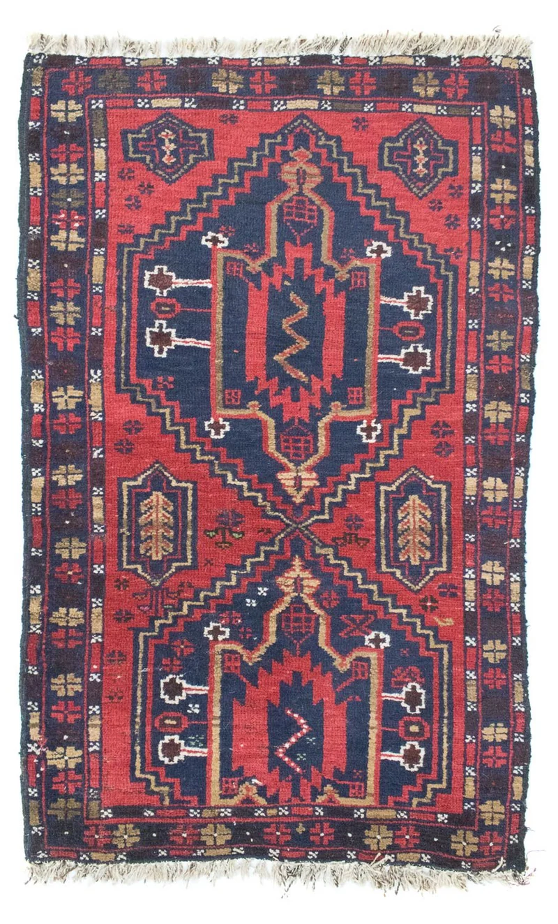 Belutsch Teppich 77x127cm - Orientteppich - blau