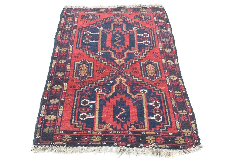 Belutsch Teppich 77x127cm - Orientteppich - blau