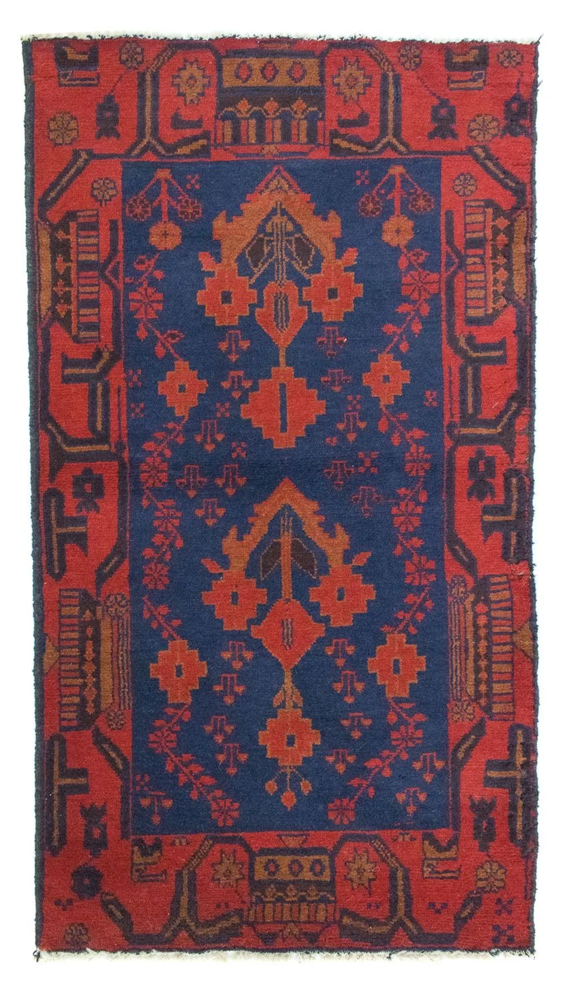Belutsch Teppich 85x145cm - Orientteppich - blau