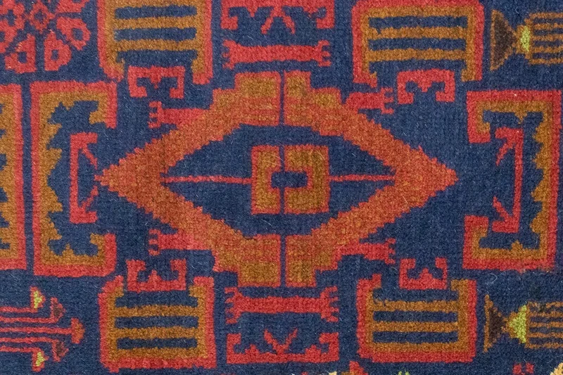 Belutsch Teppich 81x135cm - Orientteppich - blau