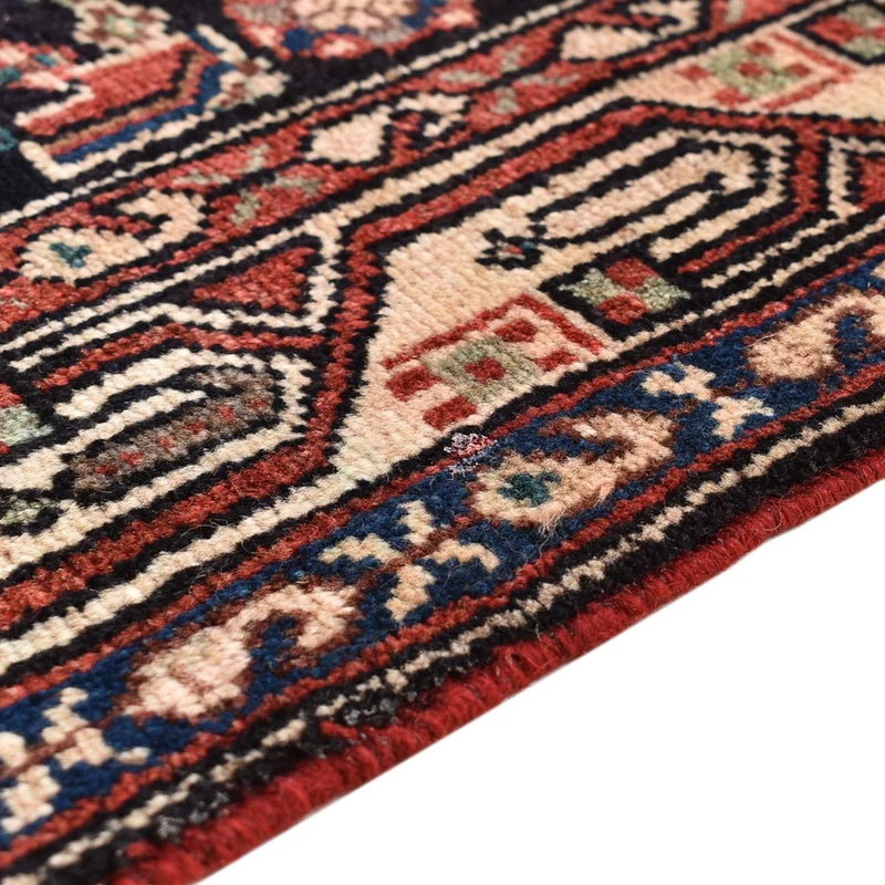 Hamadan Teppich 110x213cm - Perserteppich - dunkelbeige