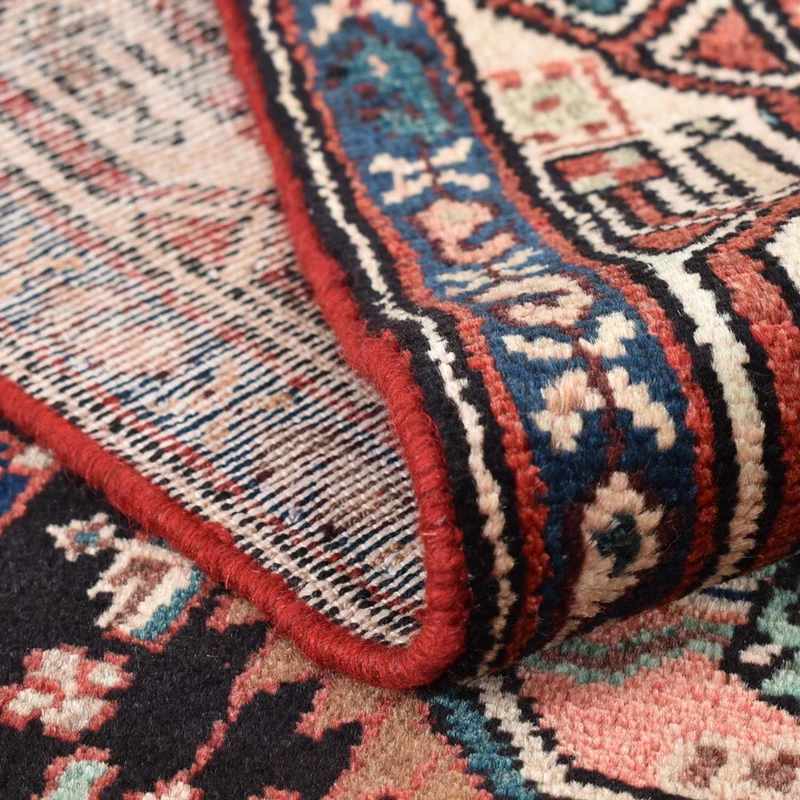 Hamadan Teppich 110x213cm - Perserteppich - dunkelbeige