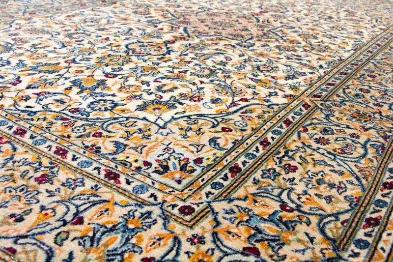Keshan Teppich 139x222cm - Perserteppich - beige