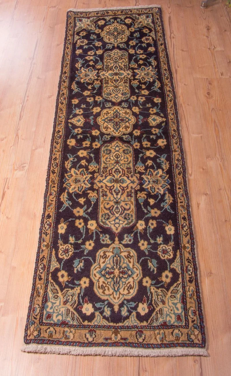 Nain - 9La Teppich 59x202cm - Perserteppich - dunkelblau