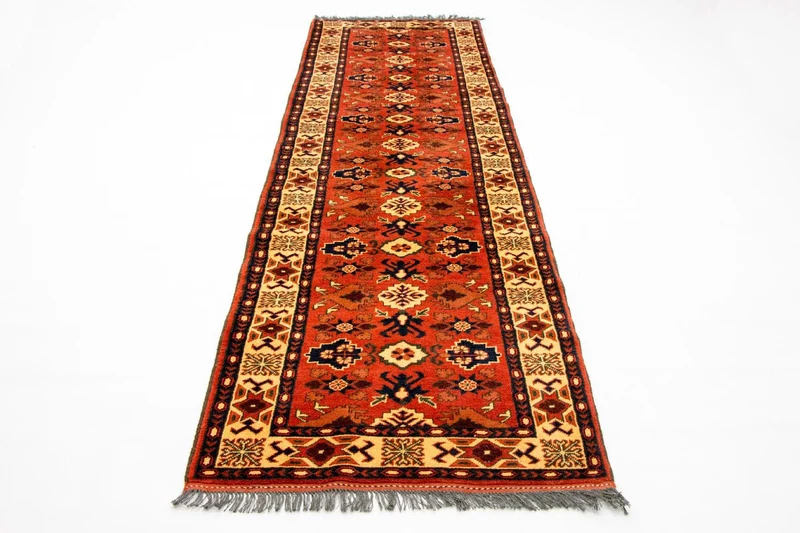 Hatschlu Teppich 84x305cm - Orientteppich - orange