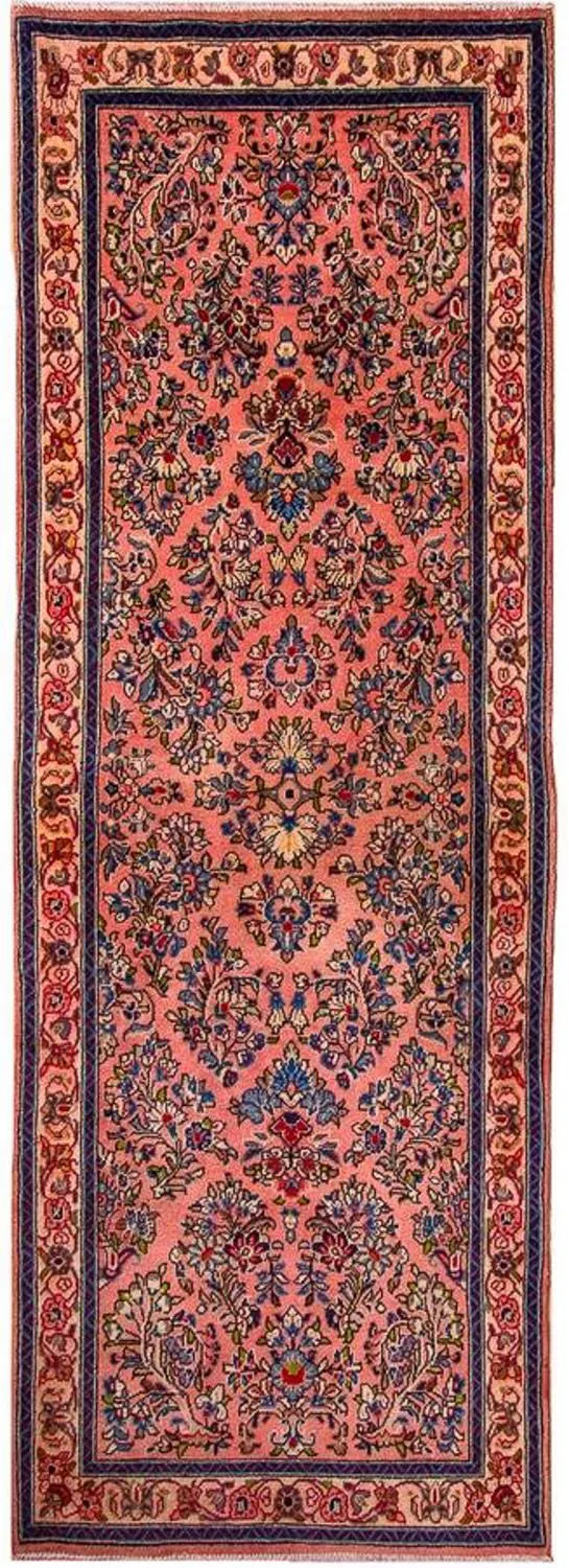 Sarough Teppich 79x218cm - Perserteppich - rosa