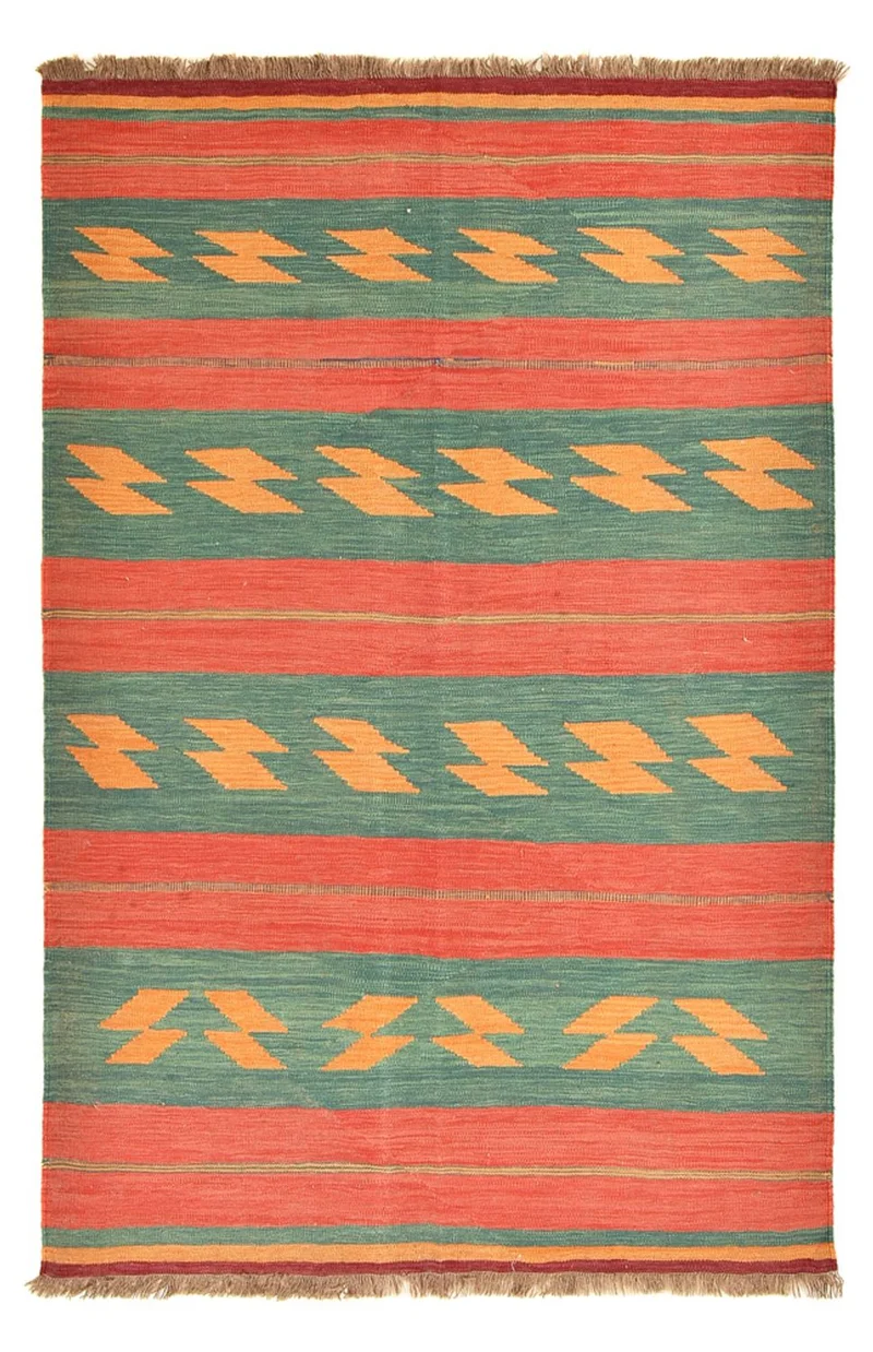 Kelim Modern Teppich 146x212cm - mehrfarbig