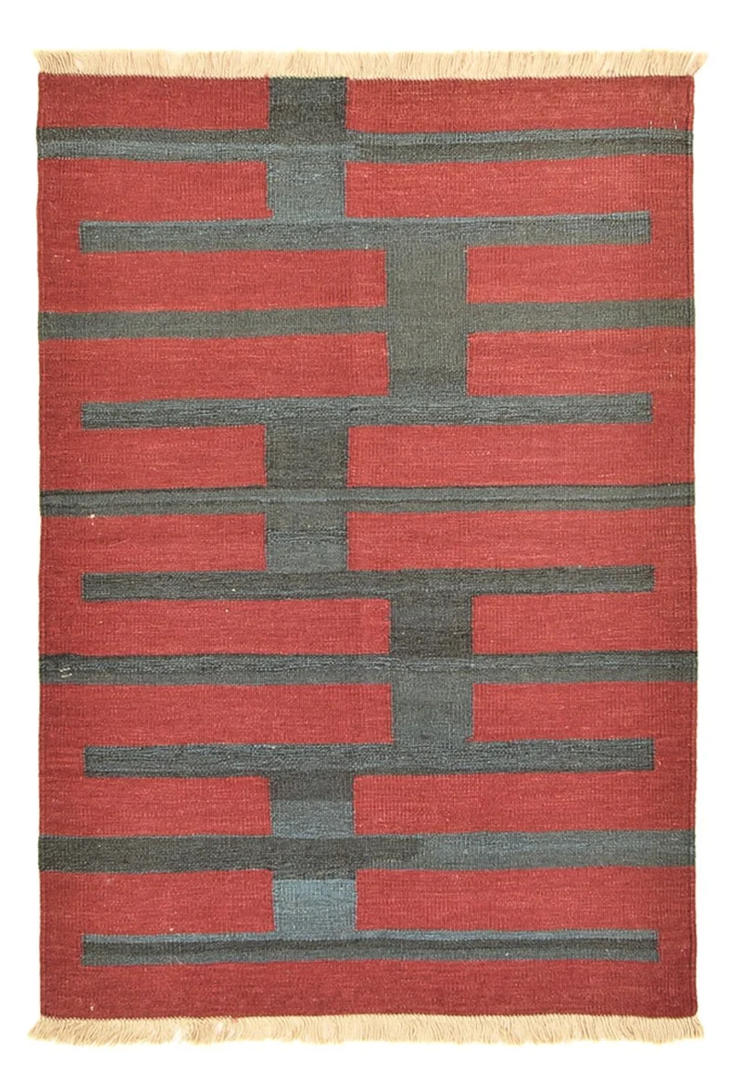 Kelim Modern Teppich 104x148cm - mehrfarbig