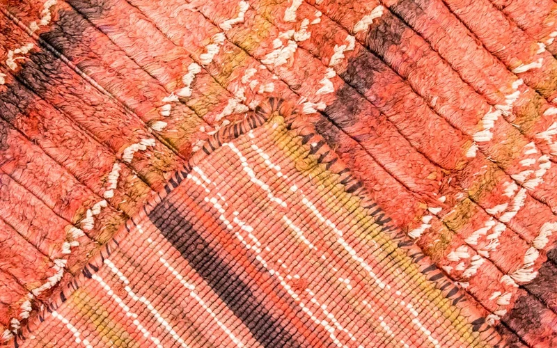 Viskose Teppich 213x213cm - mehrfarbig