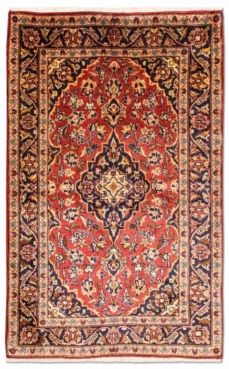Keshan Teppich 100x163cm - Perserteppich - rot