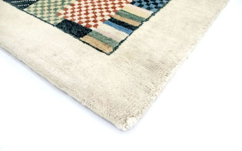 Loribaft Teppich Perser 95x165cm - Wollteppich - bunt