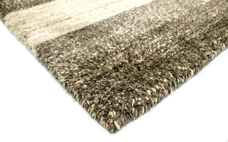 Nepal Teppich 123x180cm - Wollteppich - beige