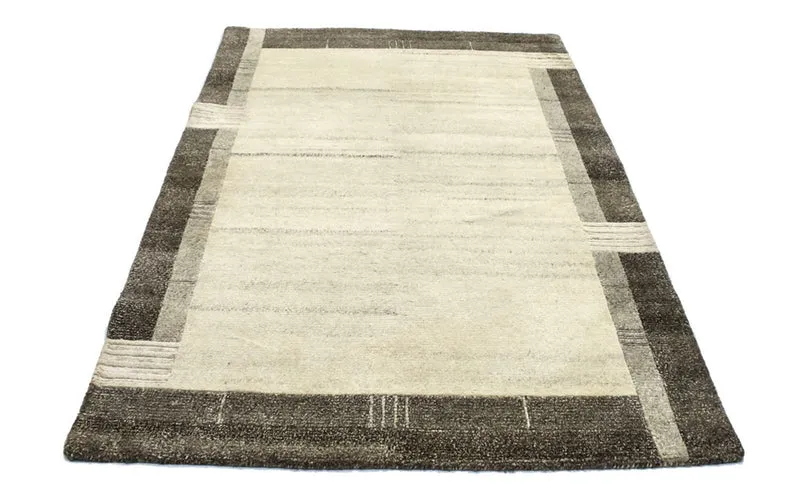 Nepal Teppich 123x180cm - Wollteppich - beige