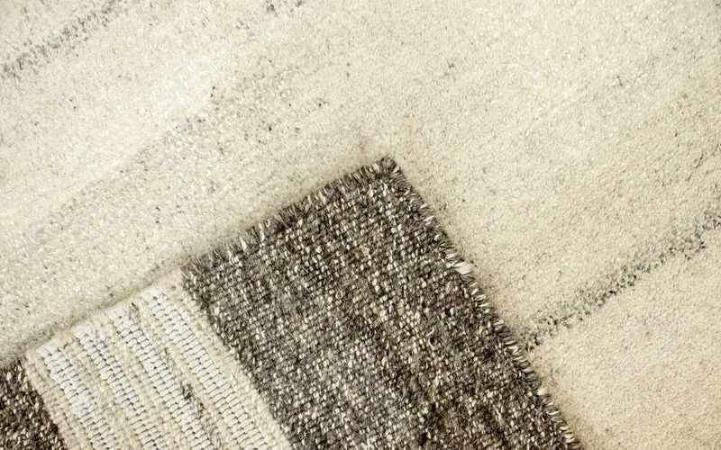 Nepal Teppich 123x180cm - Wollteppich - beige