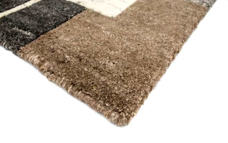 Nepal Teppich 118x179cm - Wollteppich - beige