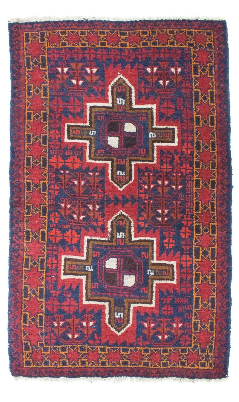 Belutsch Teppich 76x124cm - Orientteppich - blau