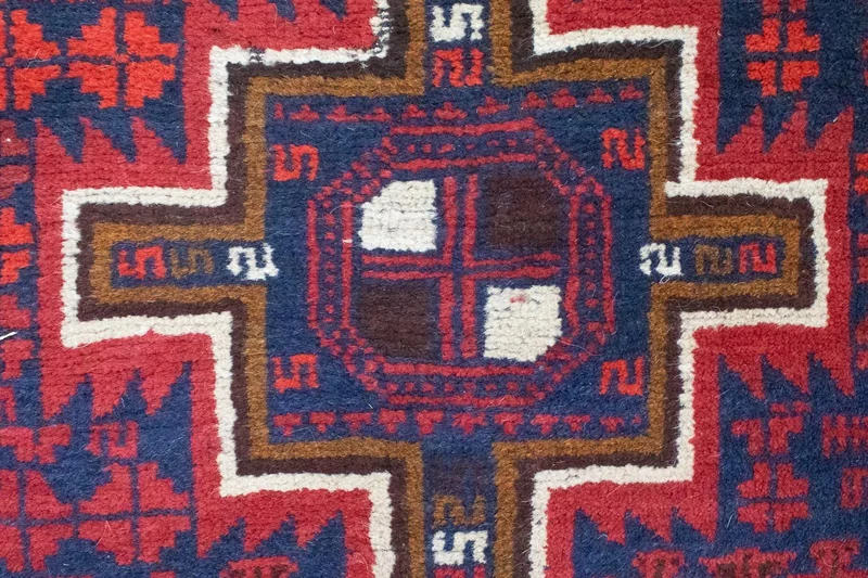 Belutsch Teppich 76x124cm - Orientteppich - blau