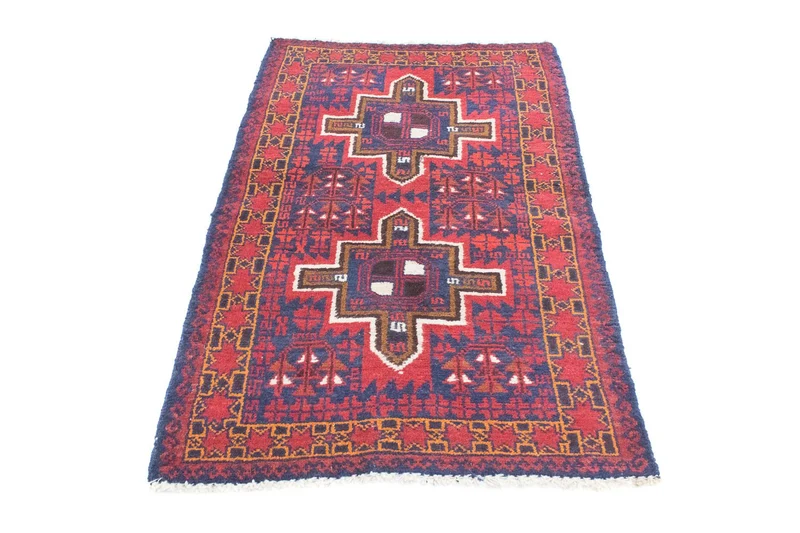 Belutsch Teppich 76x124cm - Orientteppich - blau