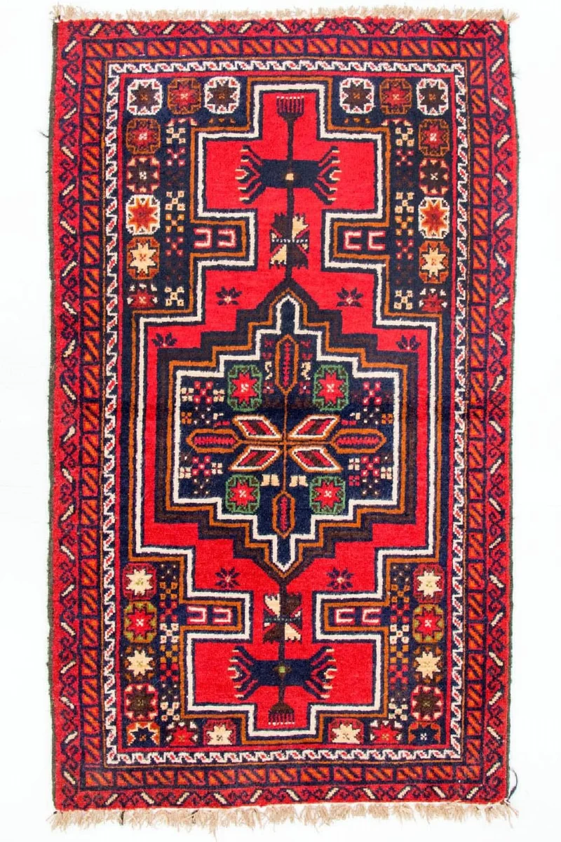 Belutsch Teppich 73x126cm - Orientteppich - rot