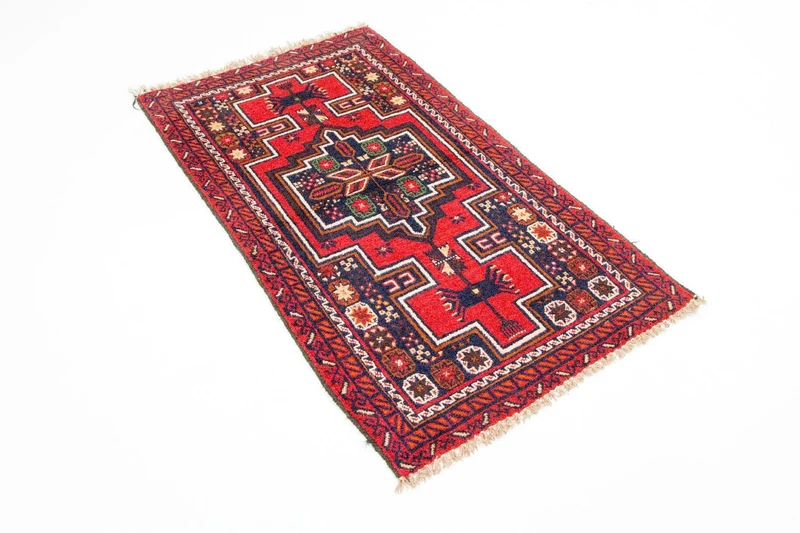 Belutsch Teppich 73x126cm - Orientteppich - rot
