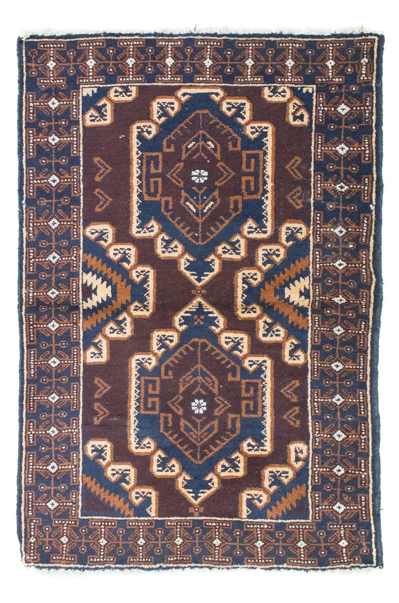 Belutsch Teppich 85x132cm - Orientteppich - braun