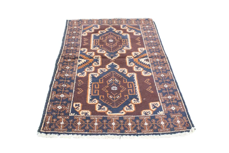 Belutsch Teppich 85x132cm - Orientteppich - braun