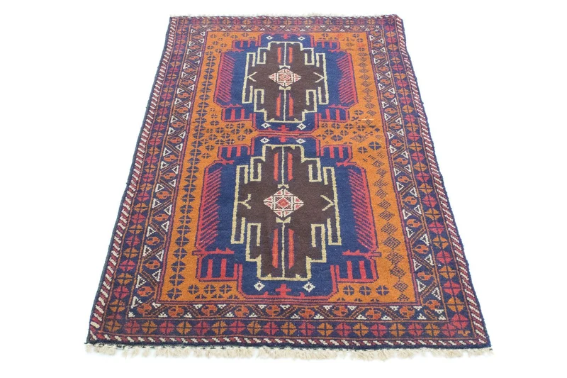 Belutsch Teppich 80x139cm - Orientteppich - orange