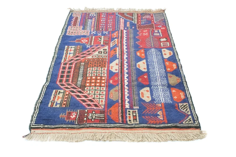 Belutsch Teppich 91x150cm - Orientteppich - mehrfarbig