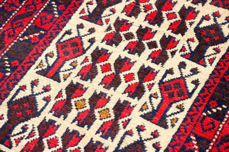 Belutsch Teppich 74x125cm - Orientteppich - rot