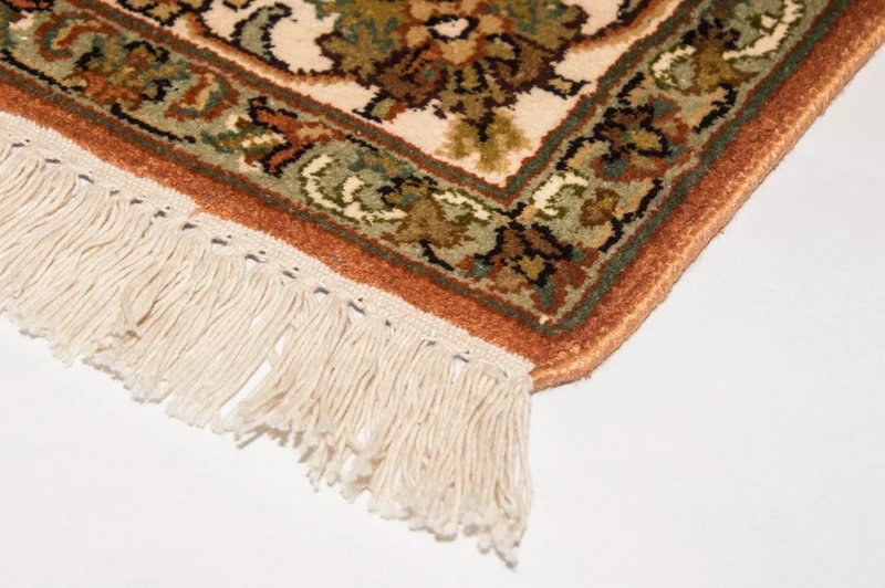 Kaschmir Seide Teppich 90x157cm - Orientteppich - beige