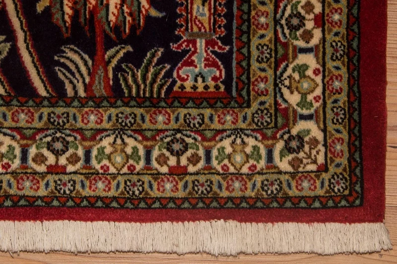 Ghom Teppich 82x108cm - Perserteppich - blau