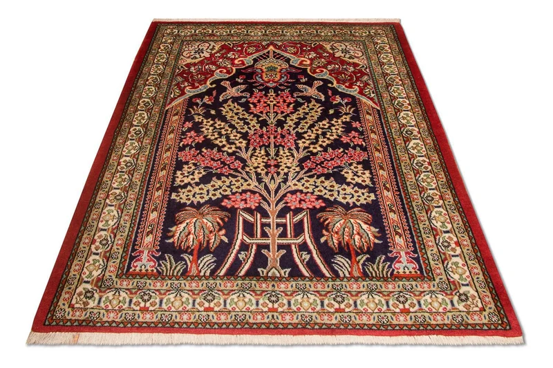 Ghom Teppich 82x108cm - Perserteppich - blau