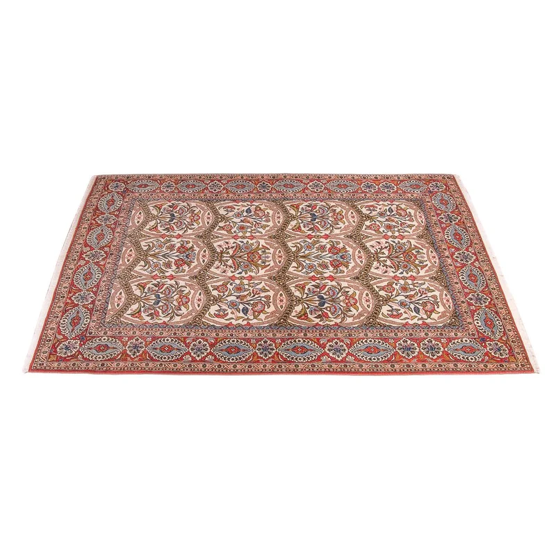 Ghom Teppich 141x215cm - Perserteppich - rot