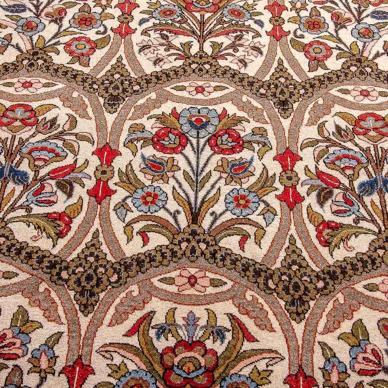 Ghom Teppich 141x215cm - Perserteppich - rot