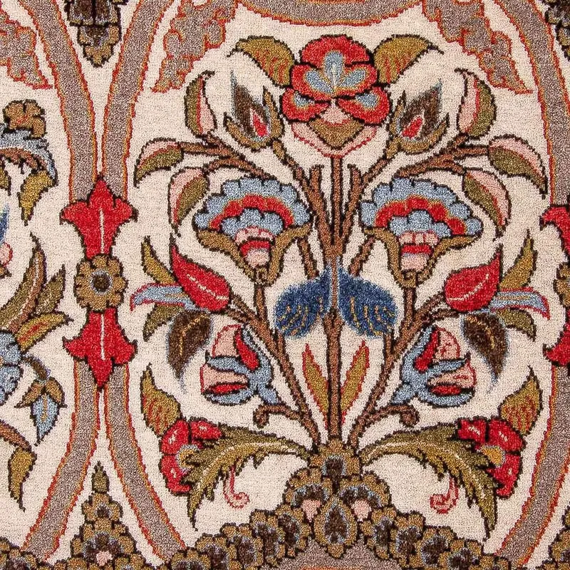 Ghom Teppich 141x215cm - Perserteppich - rot