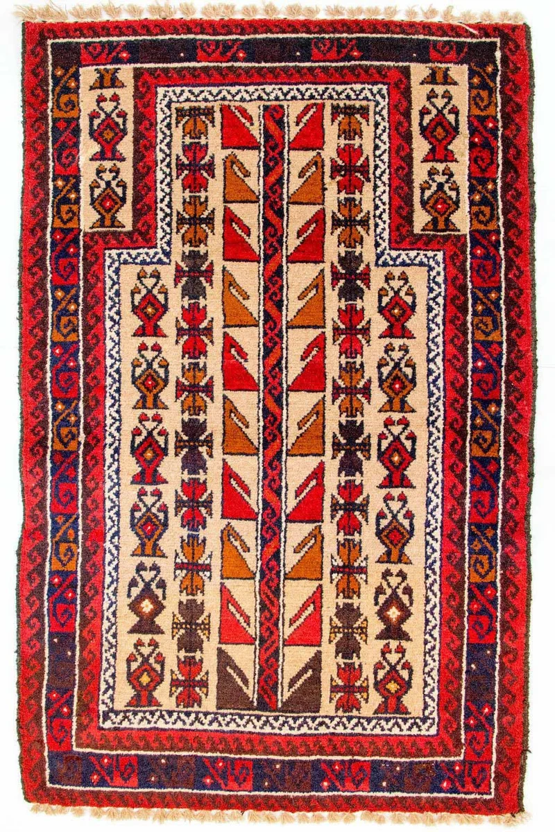 Belutsch Teppich 79x126cm - Orientteppich - rot