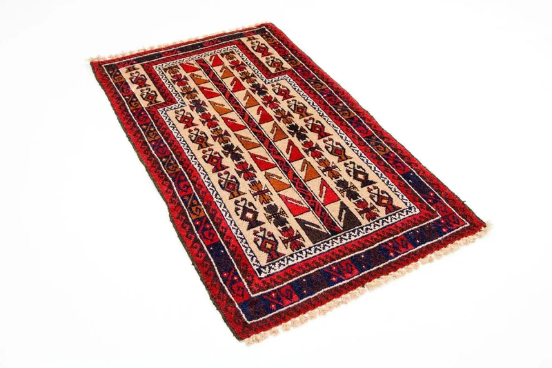 Belutsch Teppich 79x126cm - Orientteppich - rot