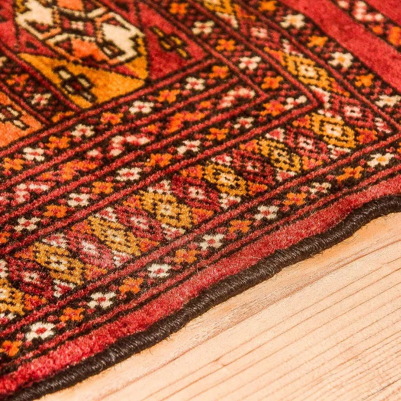 Turkaman Teppich 67x115cm - Orientteppich - rot