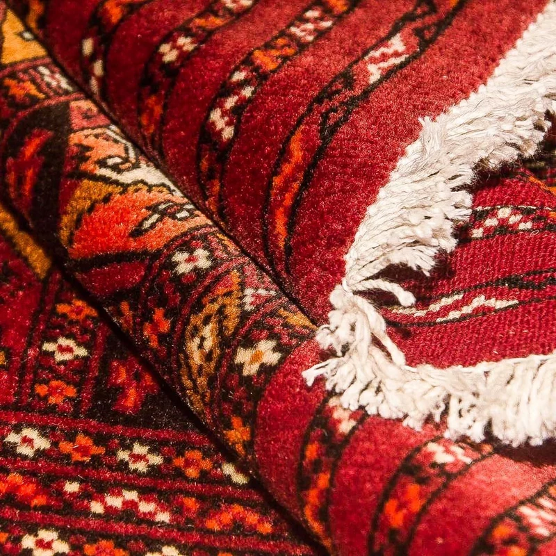 Turkaman Teppich 67x115cm - Orientteppich - rot