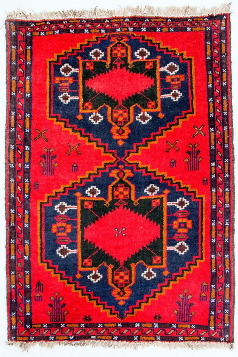 Belutsch Teppich 92x141cm - Orientteppich - rot