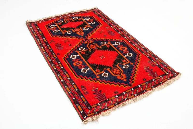Belutsch Teppich 92x141cm - Orientteppich - rot