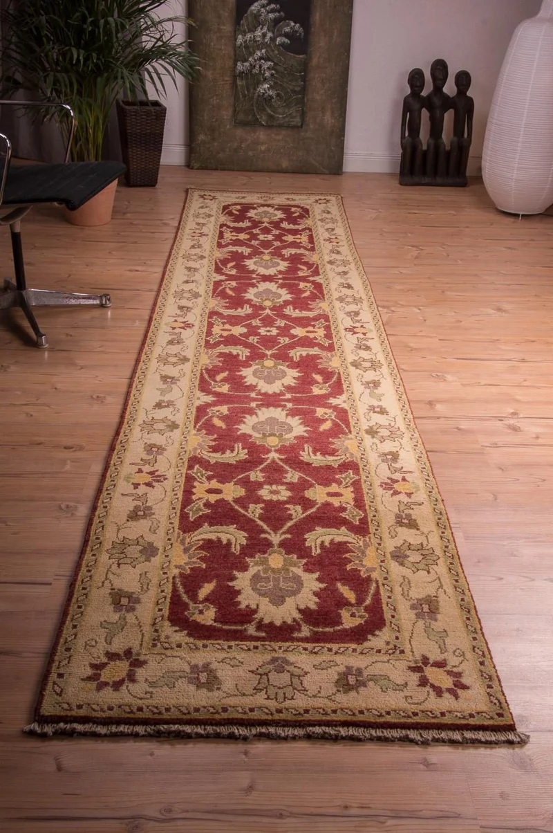 Ziegler Teppich 79x360cm - Orientteppich - rot