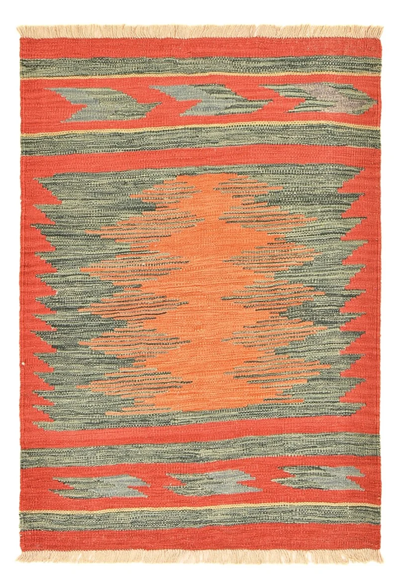 Kelim Modern Teppich 101x141cm - mehrfarbig