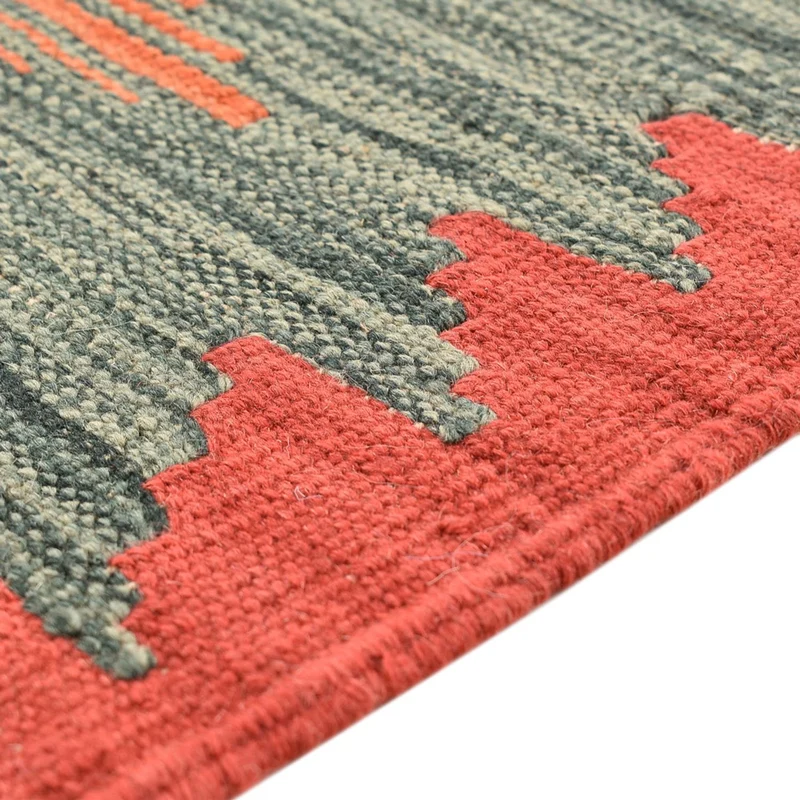 Kelim Modern Teppich 101x141cm - mehrfarbig